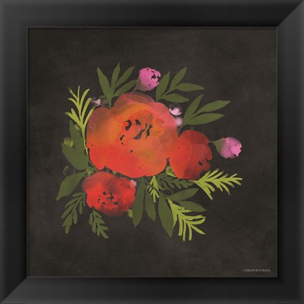 Framed Red Flower Print