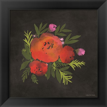 Framed Red Flower Print