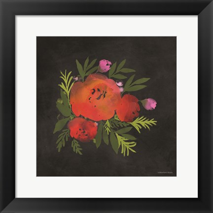 Framed Red Flower Print