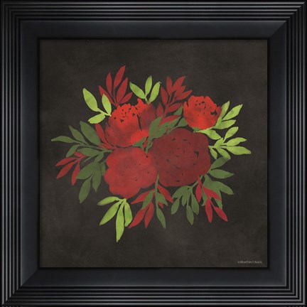 Framed Red Flowers Print