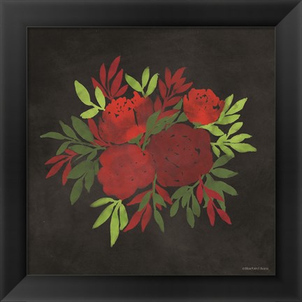 Framed Red Flowers Print