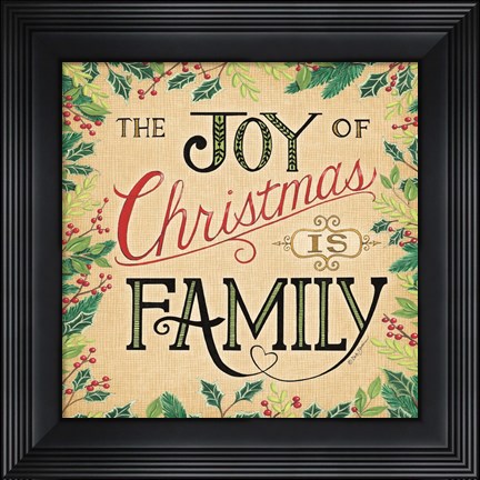 Framed Joy of Christmas Print