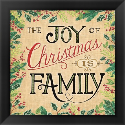 Framed Joy of Christmas Print