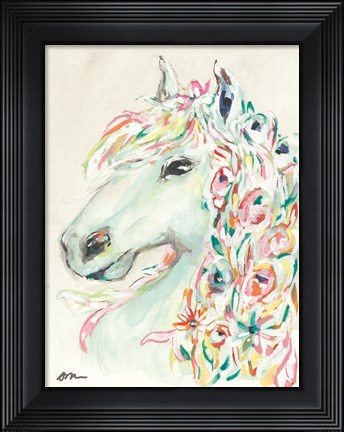 Framed Pony Rose Print