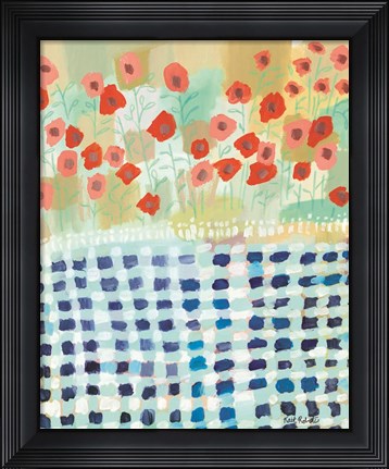 Framed Poppies and Picnics Print