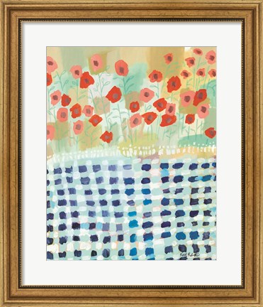 Framed Poppies and Picnics Print