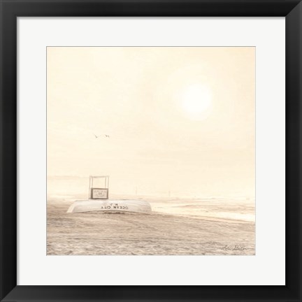 Framed Bleached Beach Print
