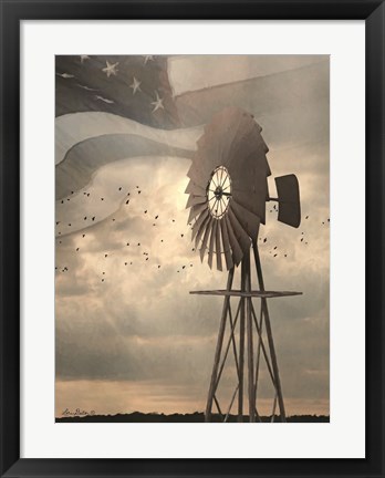 Framed Land That I Love Windmill I Print