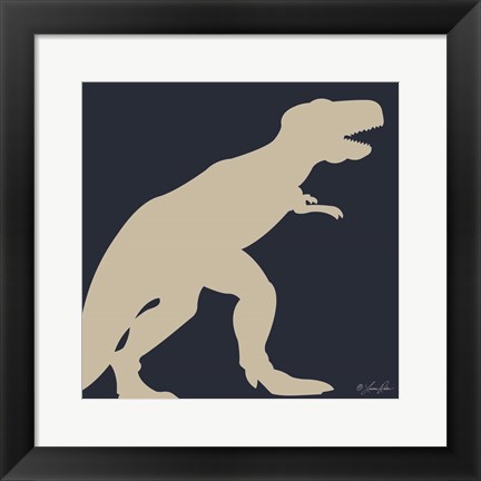 Framed Dino I Print