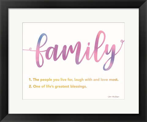 Framed Family Print