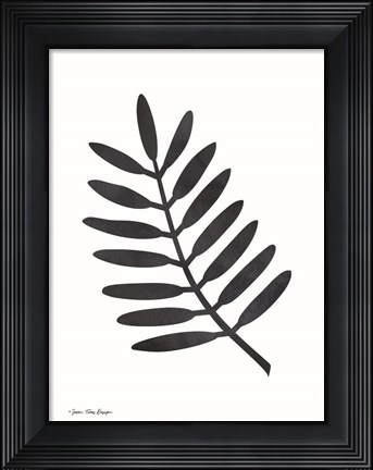 Framed Watercolor Black Plant II Print