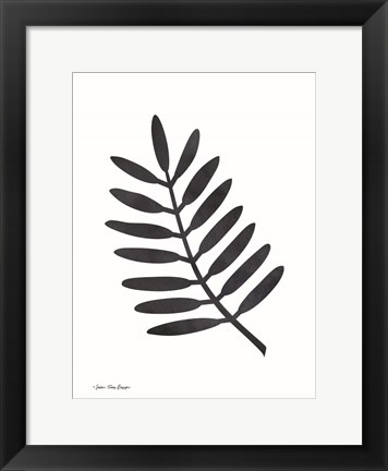 Framed Watercolor Black Plant II Print