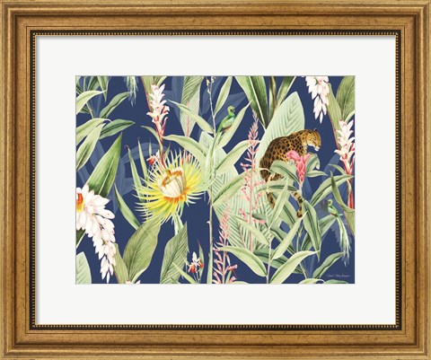 Framed Leopard Flowers Print