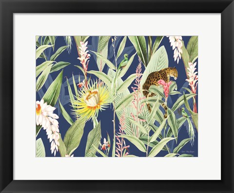 Framed Leopard Flowers Print