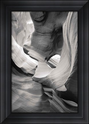 Framed Lower Antelope Canyon IX BW Print