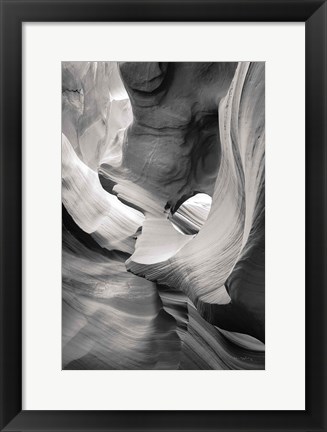 Framed Lower Antelope Canyon IX BW Print