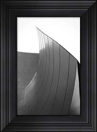 Framed Skyscraper II BW Flipped Print