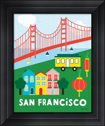 Framed City Fun San Francisco Print
