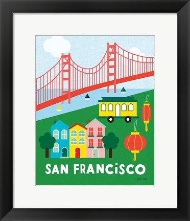 Framed City Fun San Francisco Print