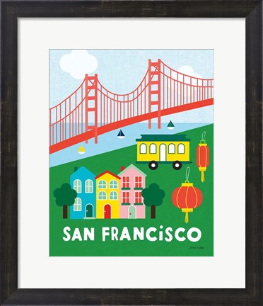 Framed City Fun San Francisco Print