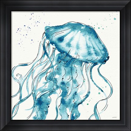 Framed Deep Sea X Teal Print