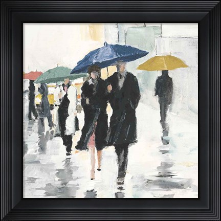 Framed City In The Rain II Print
