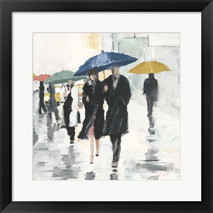 Framed City In The Rain II Print