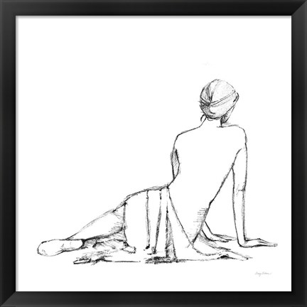 Framed Figure Study II BW Print