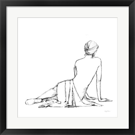 Framed Figure Study II BW Print