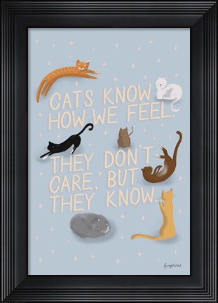 Framed Ode to Cats Print