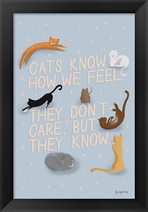 Framed Ode to Cats Print