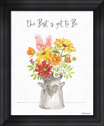 Framed Farmhouse Floral VI Print