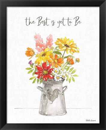 Framed Farmhouse Floral VI Print