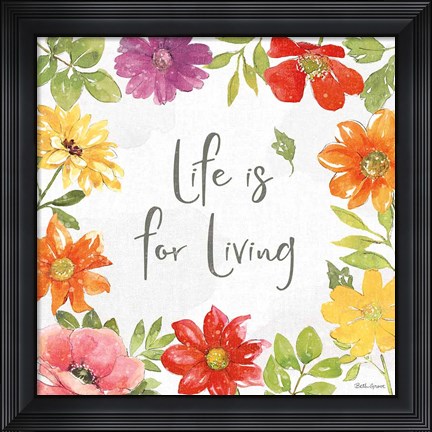Framed Farmhouse Floral II Print