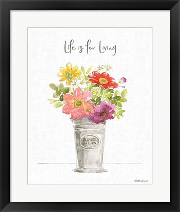 Framed Farmhouse Floral IX Print