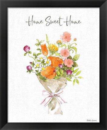 Framed Farmhouse Floral IV Print