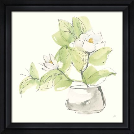 Framed Plant Magnolia I Print