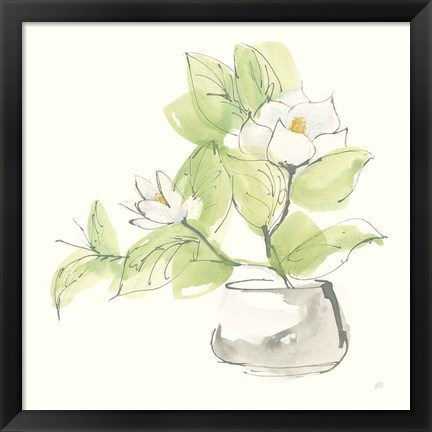 Framed Plant Magnolia I Print