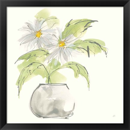 Framed Plant Daisy I Print