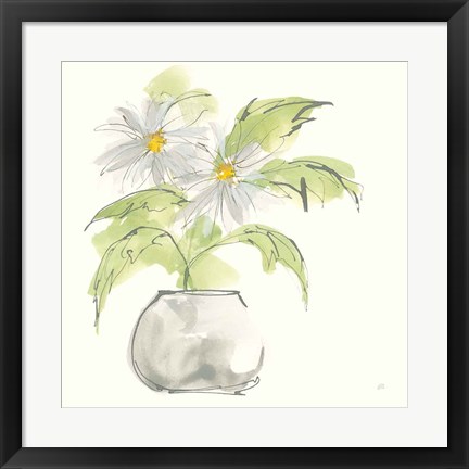 Framed Plant Daisy I Print