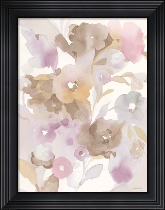 Framed Neutral Garden I Print