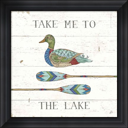 Framed Lake Sketches VII Color Print