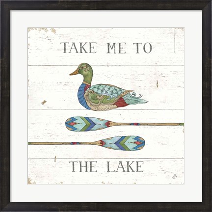 Framed Lake Sketches VII Color Print