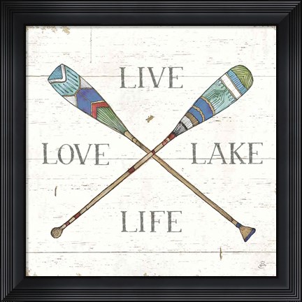Framed Lake Sketches VI Color Print