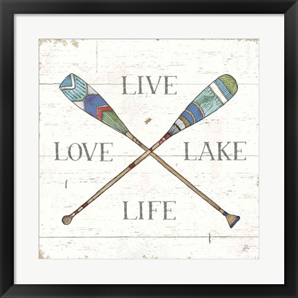 Framed Lake Sketches VI Color Print