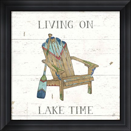 Framed Lake Sketches IV Color Print