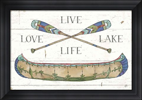 Framed Lake Sketches III Color Print