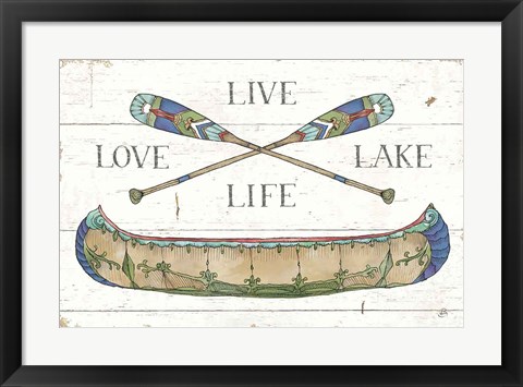 Framed Lake Sketches III Color Print