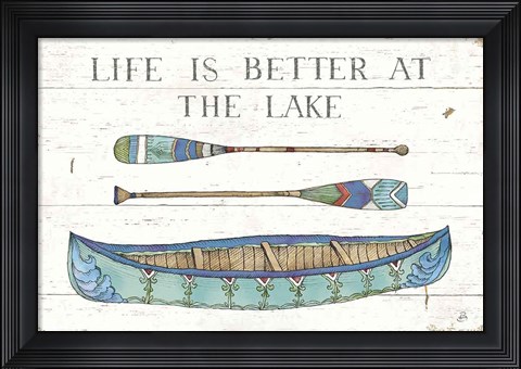 Framed Lake Sketches II Color Print
