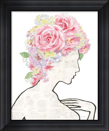 Framed She Dreams of Roses I Print